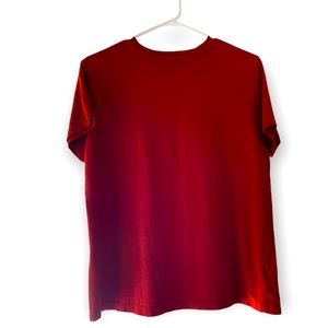 Plain rust orange crew neck tee